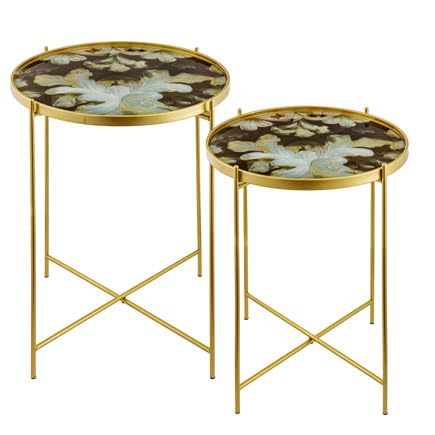 baroni-home-tavoli-lot-2-tables-basses-marbre-dor-violet image 5