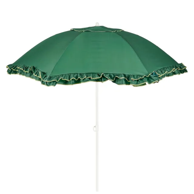 mica-decorations-parasol-inclinable-volants-vert-238x195-cm image 1