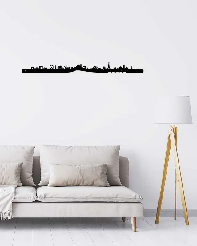 je-suis-art-skyline-paris-silhouette-d-cor-mural-m-tal image 1