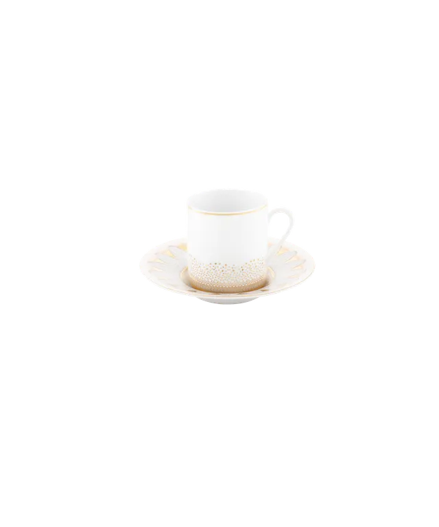 daum-or-d-abeille-coffret-2-tasses-caf-porcelaine-avec-soucoupe image 1