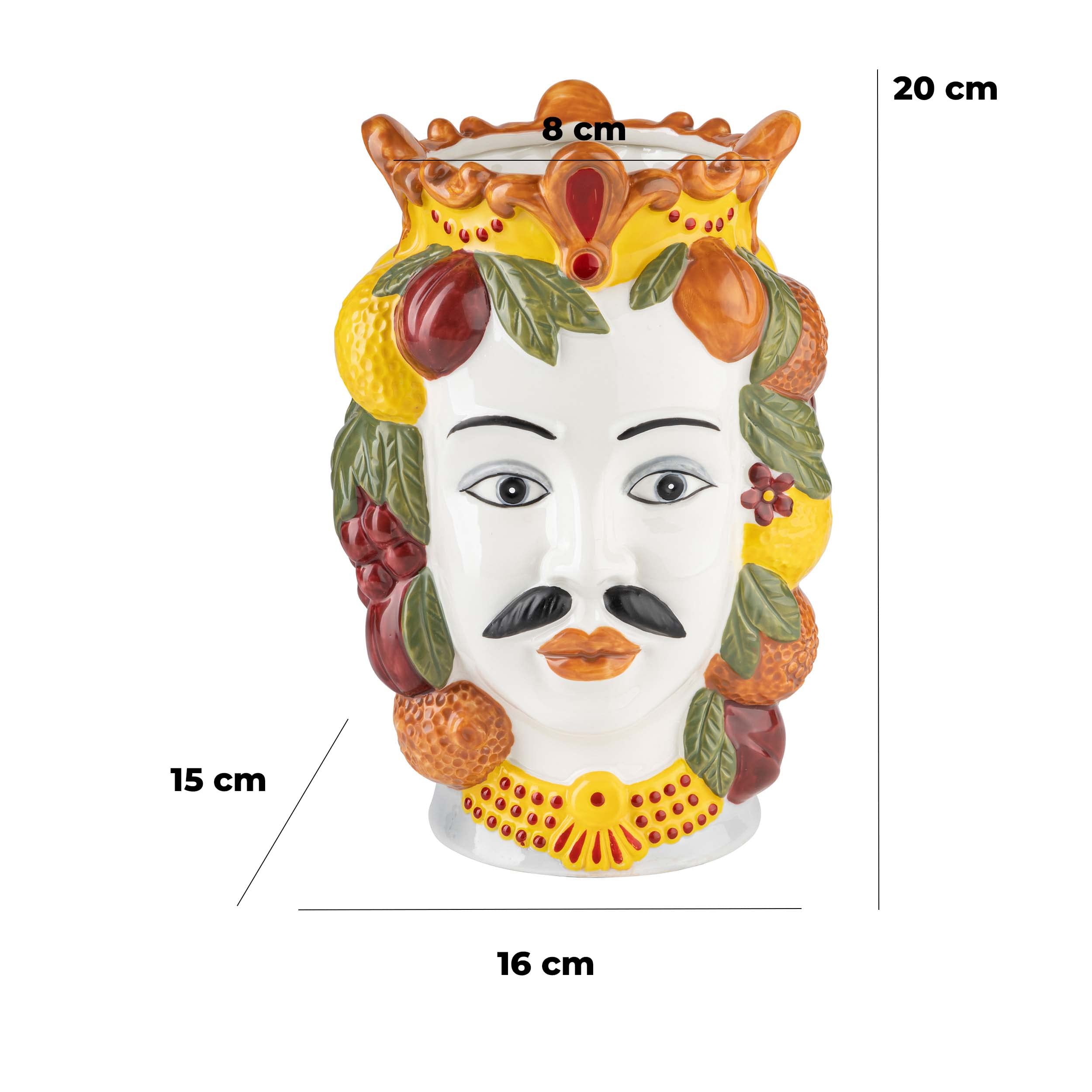 baroni-home-t-te-moro-regina-cactus-porcelaine-20-cm image 2