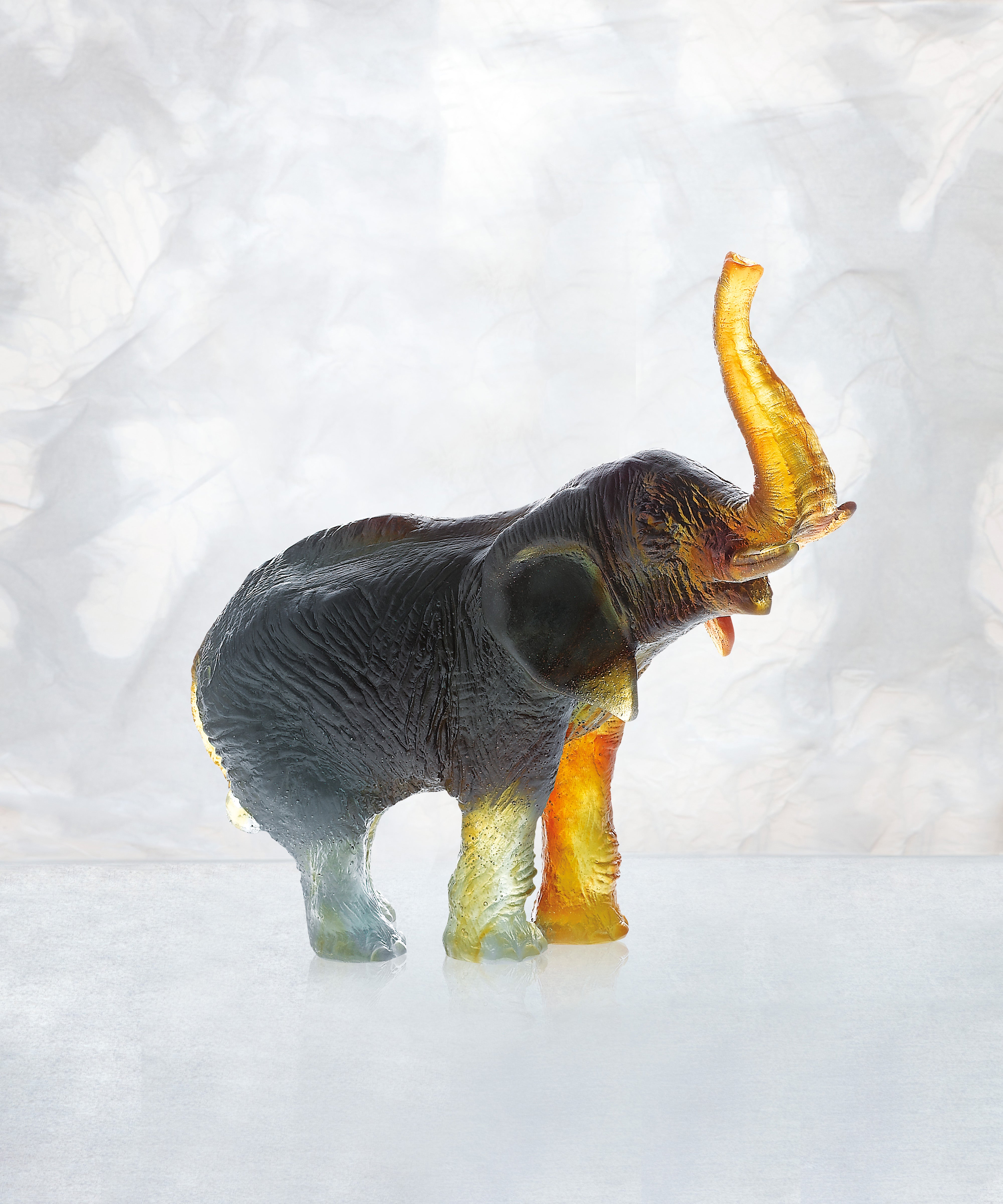 daum-l-phant-sculpture-vert-ambre-leroy image 2