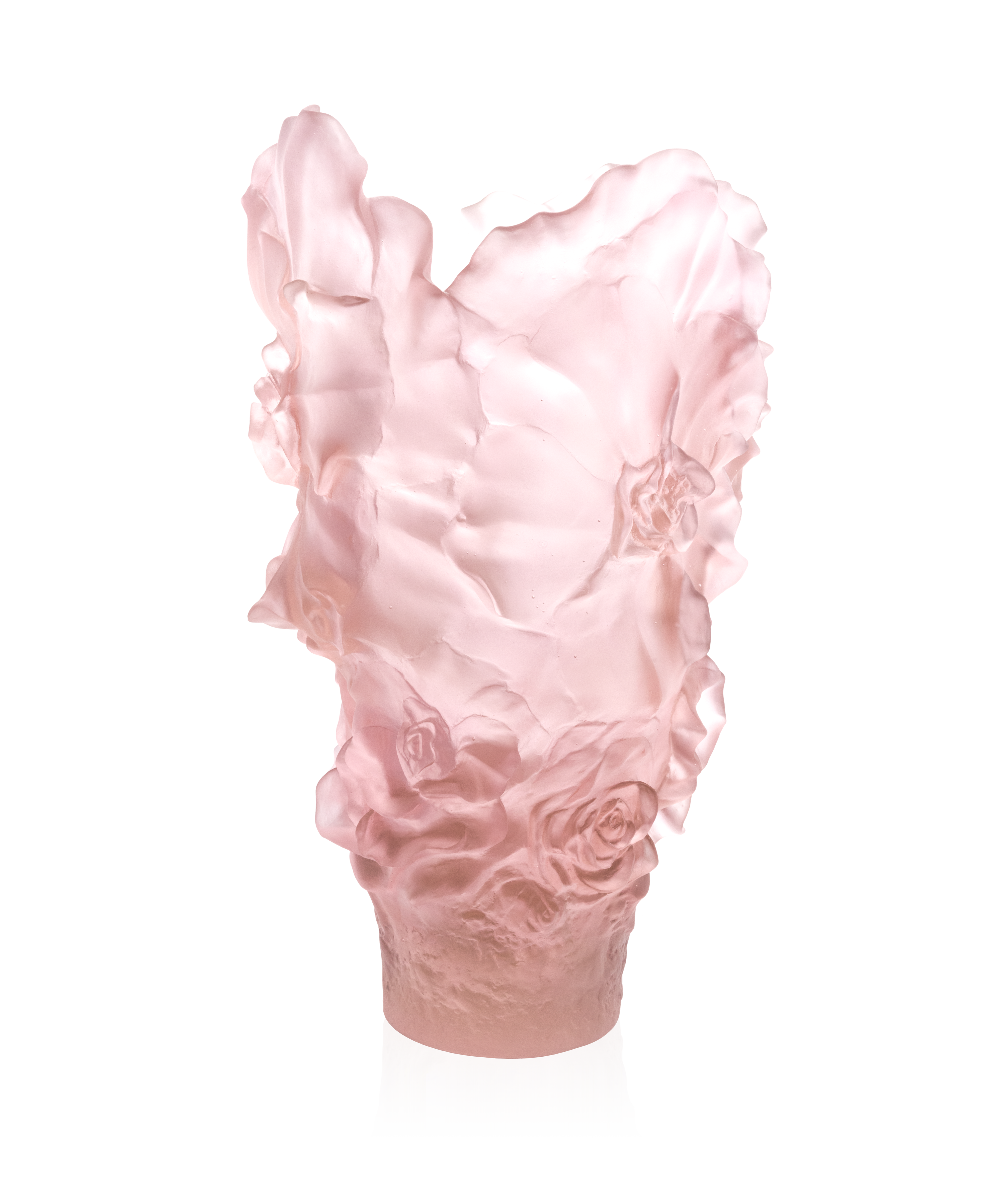 daum-univers-v-g-tal-camelia-vase-magnum-rose-99-ex-cristal image 1