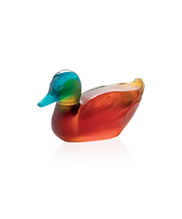 daum-univers-animalier-canard-colvert-sculpture-p-te-de-verre image 1