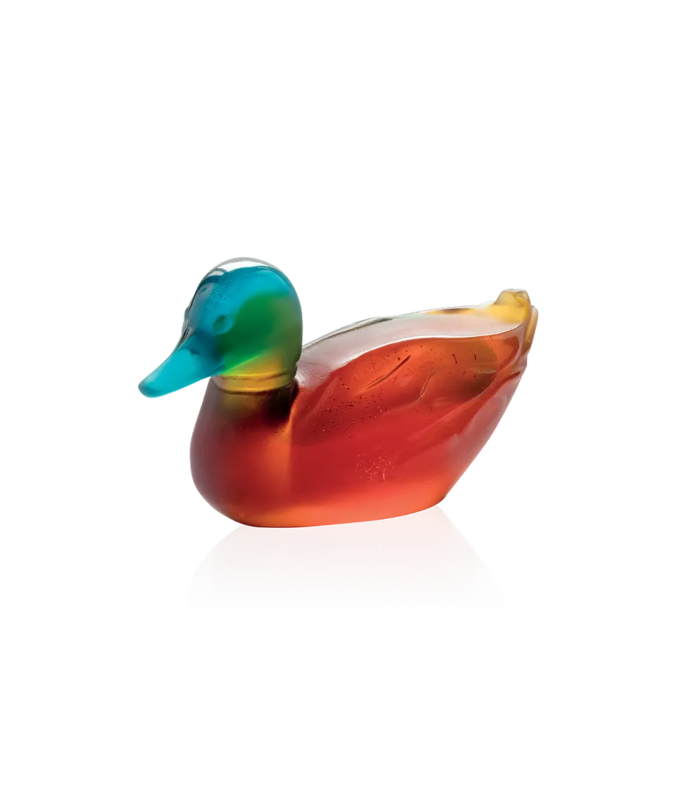 daum-univers-animalier-canard-colvert-sculpture-p-te-de-verre image 1