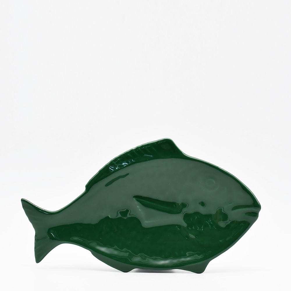 luisa-paix-o-plat-poisson-30cm-vert-en-c-ramique-fait-main image 1