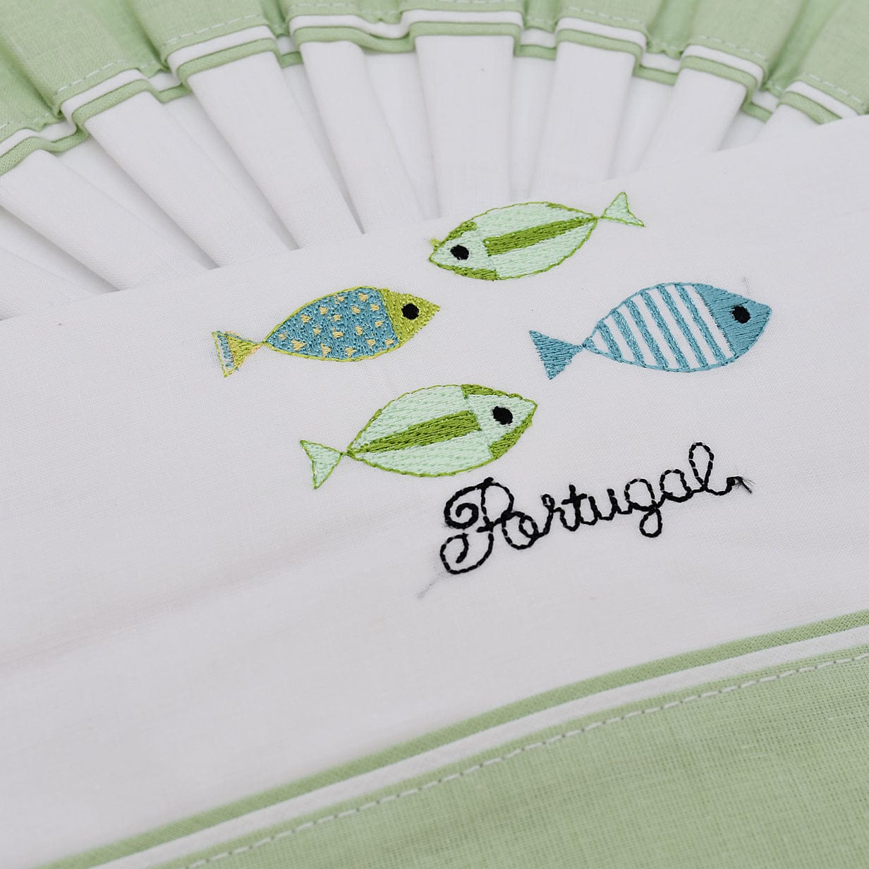 luisa-paix-o-linge-parure-lit-b-b-sardinhas-coton-vert-3-pi-ces image 2