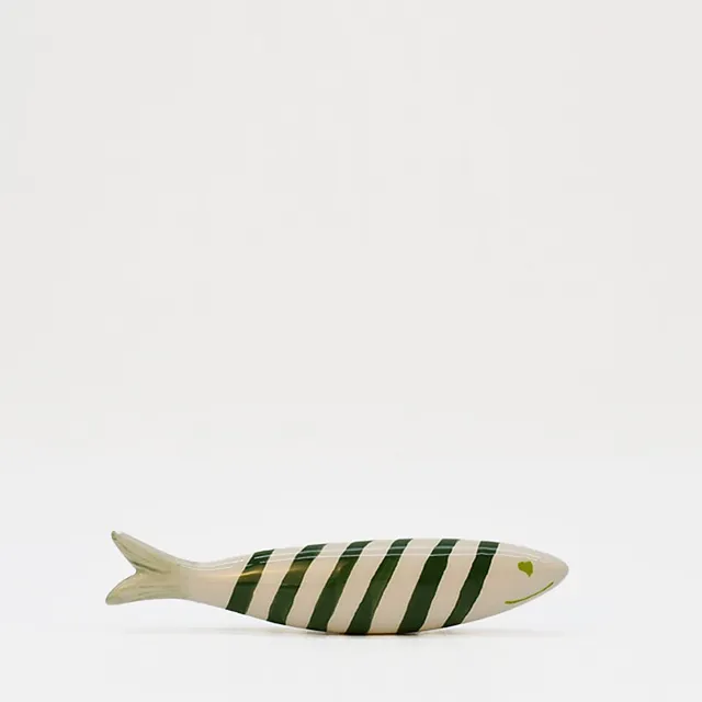 luisa-paix-o-sardine-souriante-en-c-ramique-verte-19-cm image 1