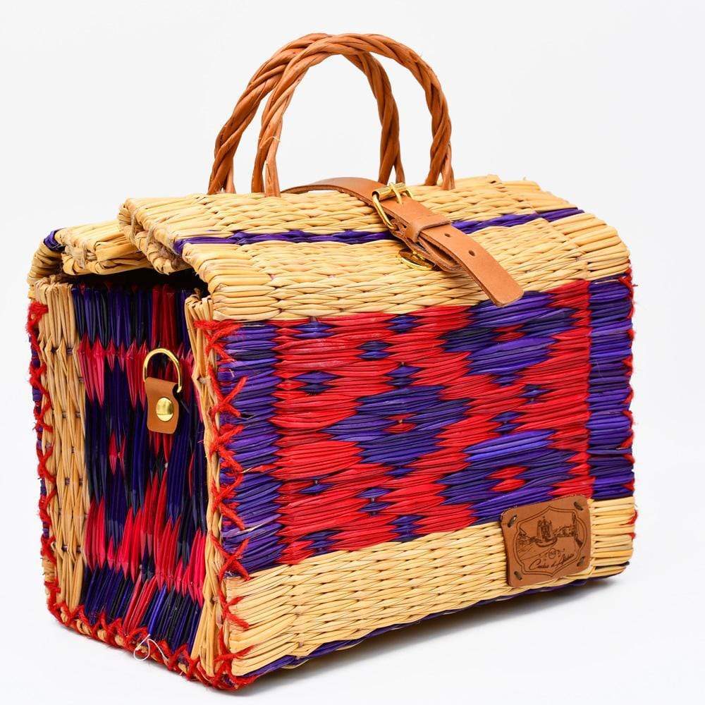 luisa-paix-o-sac-cabas-en-jonc-rouge-multicolore-26-cm image 2