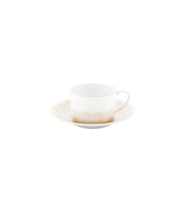 daum-art-de-la-table-or-d-abeille-2-tasses-th-porcelaine image 1