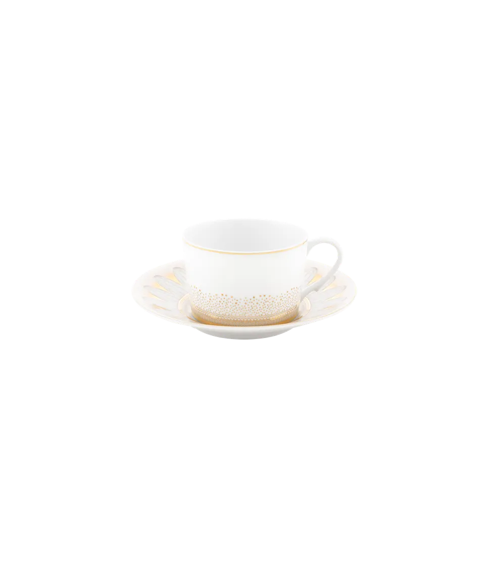 daum-art-de-la-table-or-d-abeille-2-tasses-th-porcelaine image 1