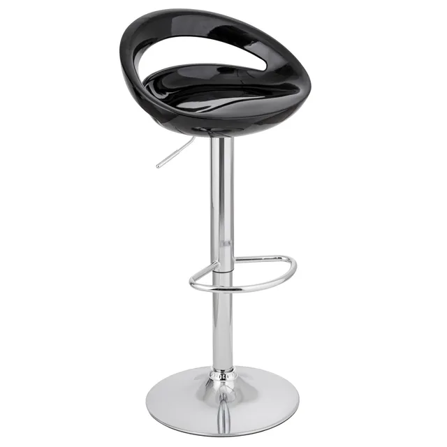 baroni-home-sedie-tabouret-de-bar-pivotant-noir-1-pi-ce-r-glable image 1