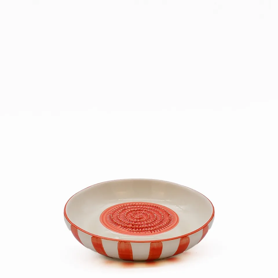 luisa-paix-o-costa-nova-mar-assiette-r-per-c-ramique-rouge-12-cm image 1