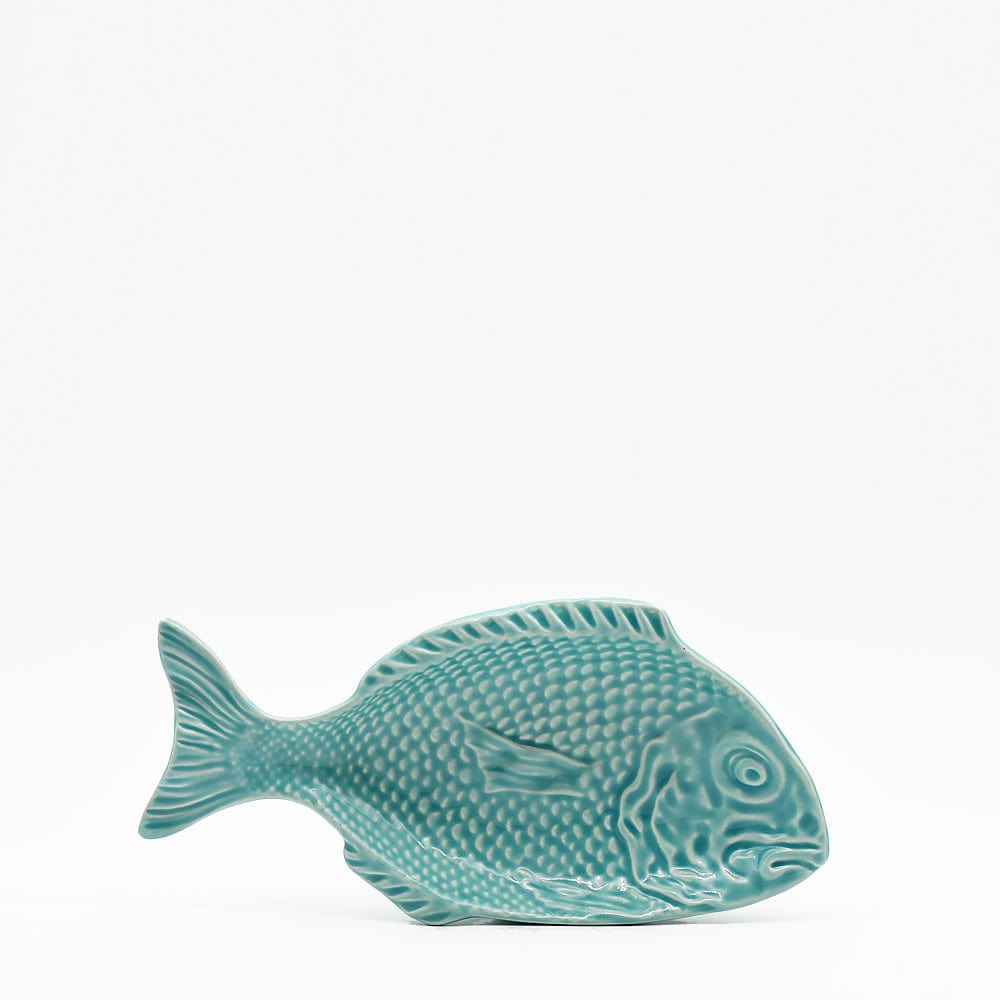 luisa-paix-o-plat-poisson-25cm-turquoise-en-c-ramique-fait-main image 1