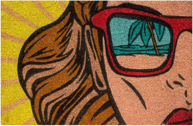 baroni-home-paillasson-coco-plage-tropicale-60x40-cm image 1
