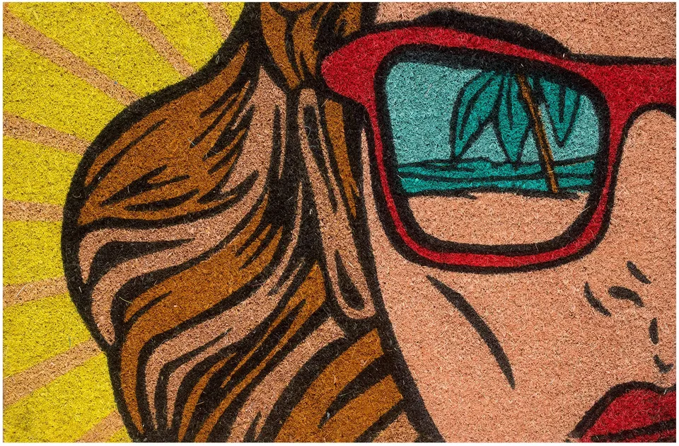 baroni-home-paillasson-coco-plage-tropicale-60x40-cm image 1