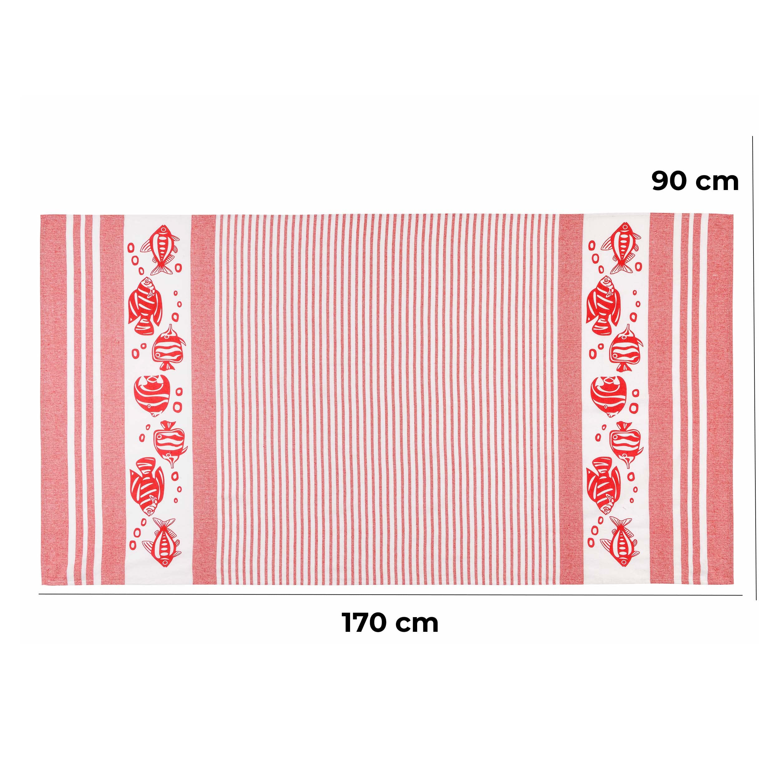 baroni-home-outdoor-serviette-plage-poissons-rouges-90x170cm image 2