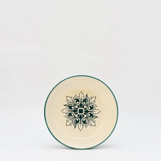 luisa-paix-o-bras-o-assiette-creuse-c-ramique-verte-19-cm image 1