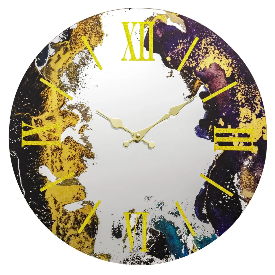 baroni-home-orologi-horloge-murale-43-cm-marbre-miroir-silencieuse image 1