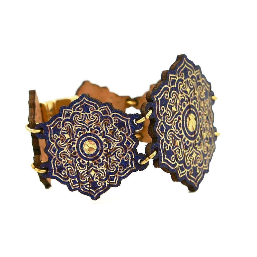 luisa-paix-o-bracelet-li-ge-bleu-azulejos-16-5-cm-bijou image 3
