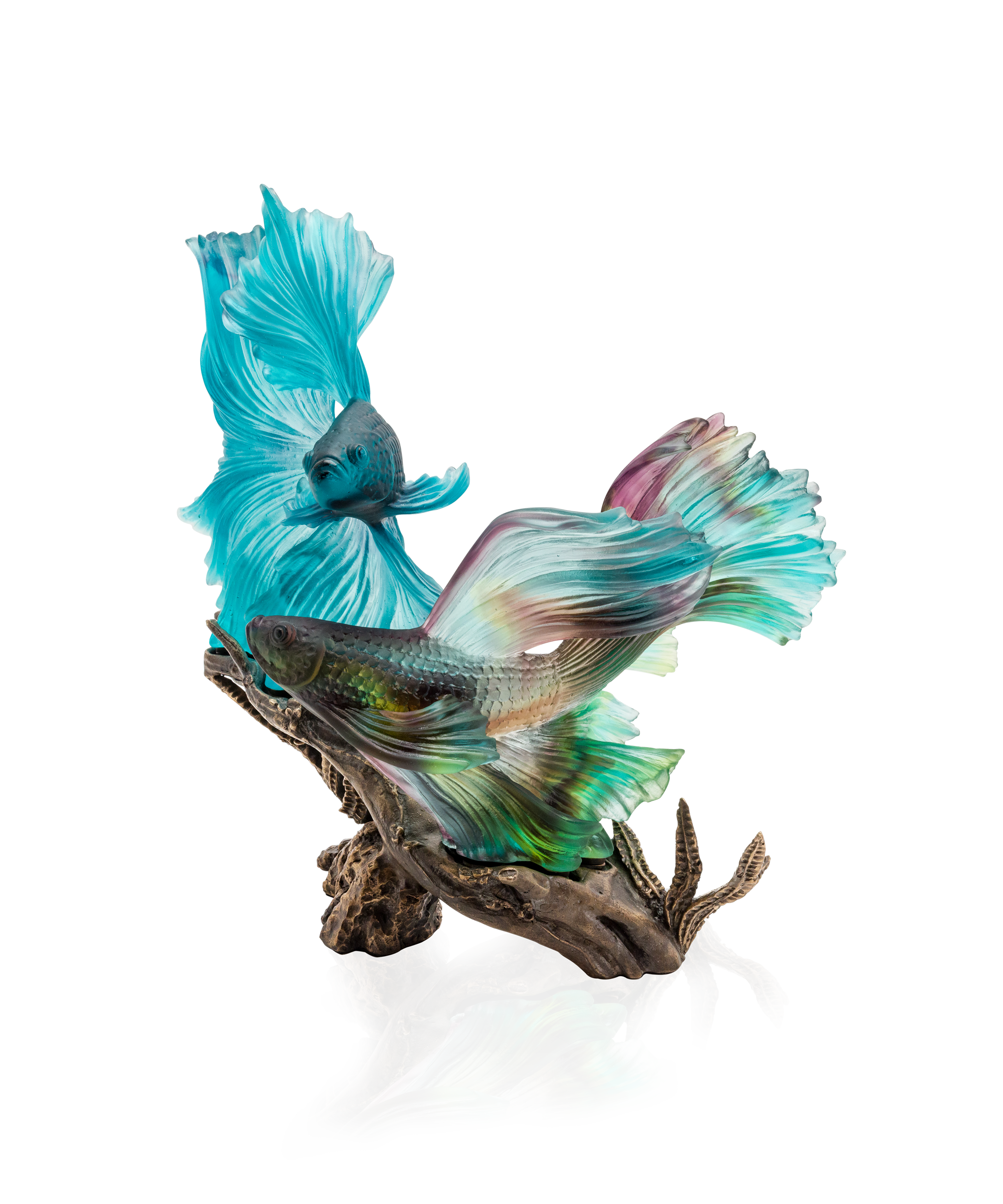 daum-mer-de-corail-danse-des-combattants-sculpture-cristal-99-ex image 1
