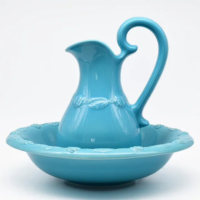 luisa-paix-o-cruche-et-bassine-c-ramique-turquoise image 1
