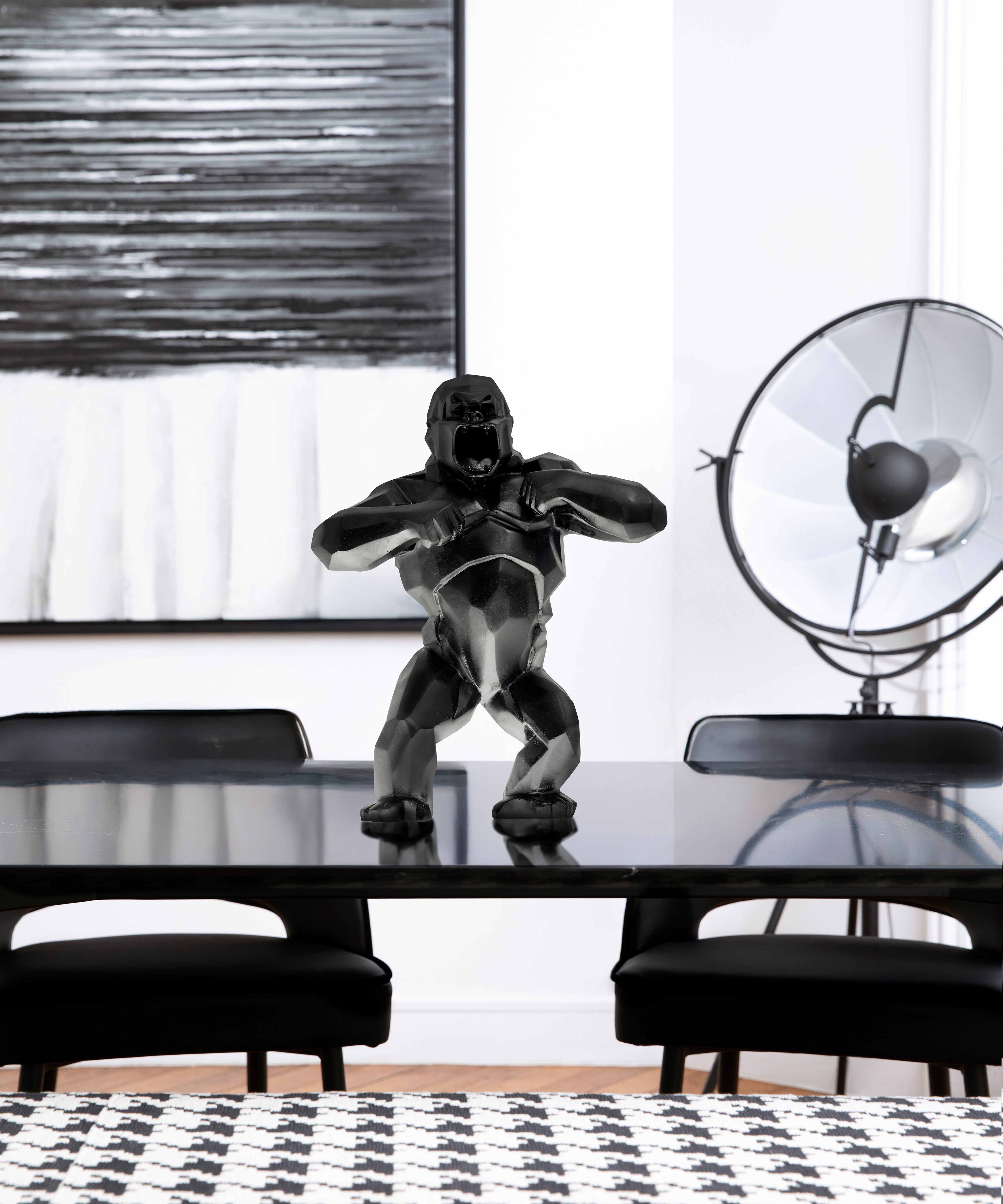 daum-art-cristal-wild-kong-noir-sculpture-cristal-noir-99-ex image 2