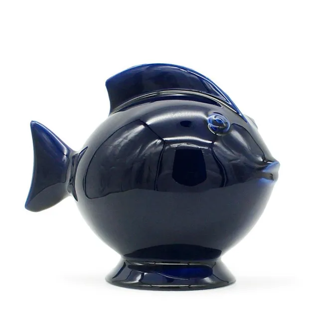 luisa-paix-o-tirelire-en-c-ramique-bleue-artisanale-17-cm image 1