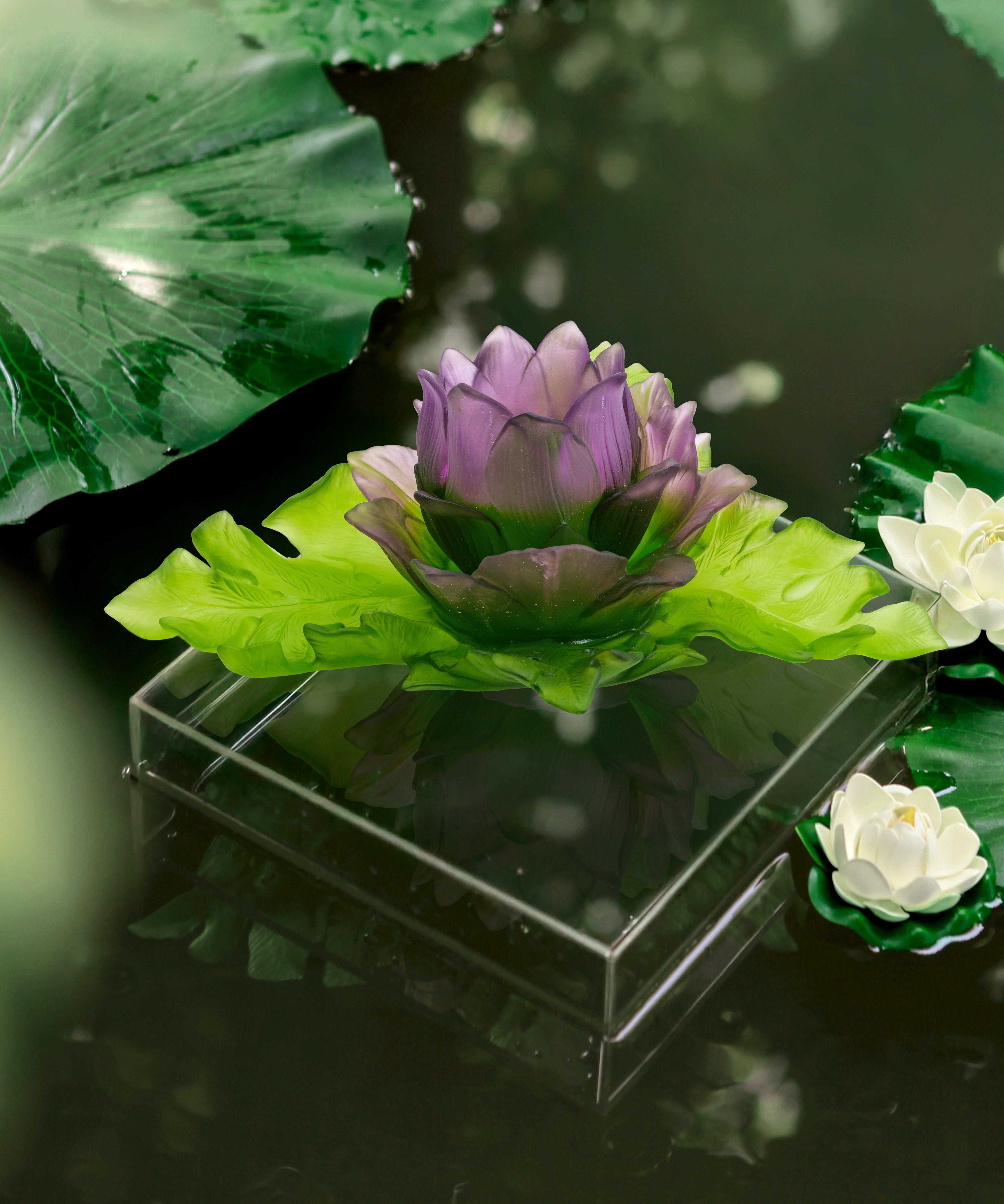 daum-jardin-de-lotus-centre-de-table-duo-dition-175ex image 4