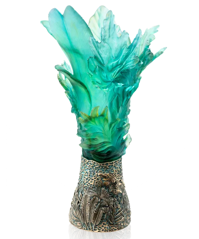 daum-borneo-tropical-vase-prestige-cristal-emilio-robba-99-ex image 1