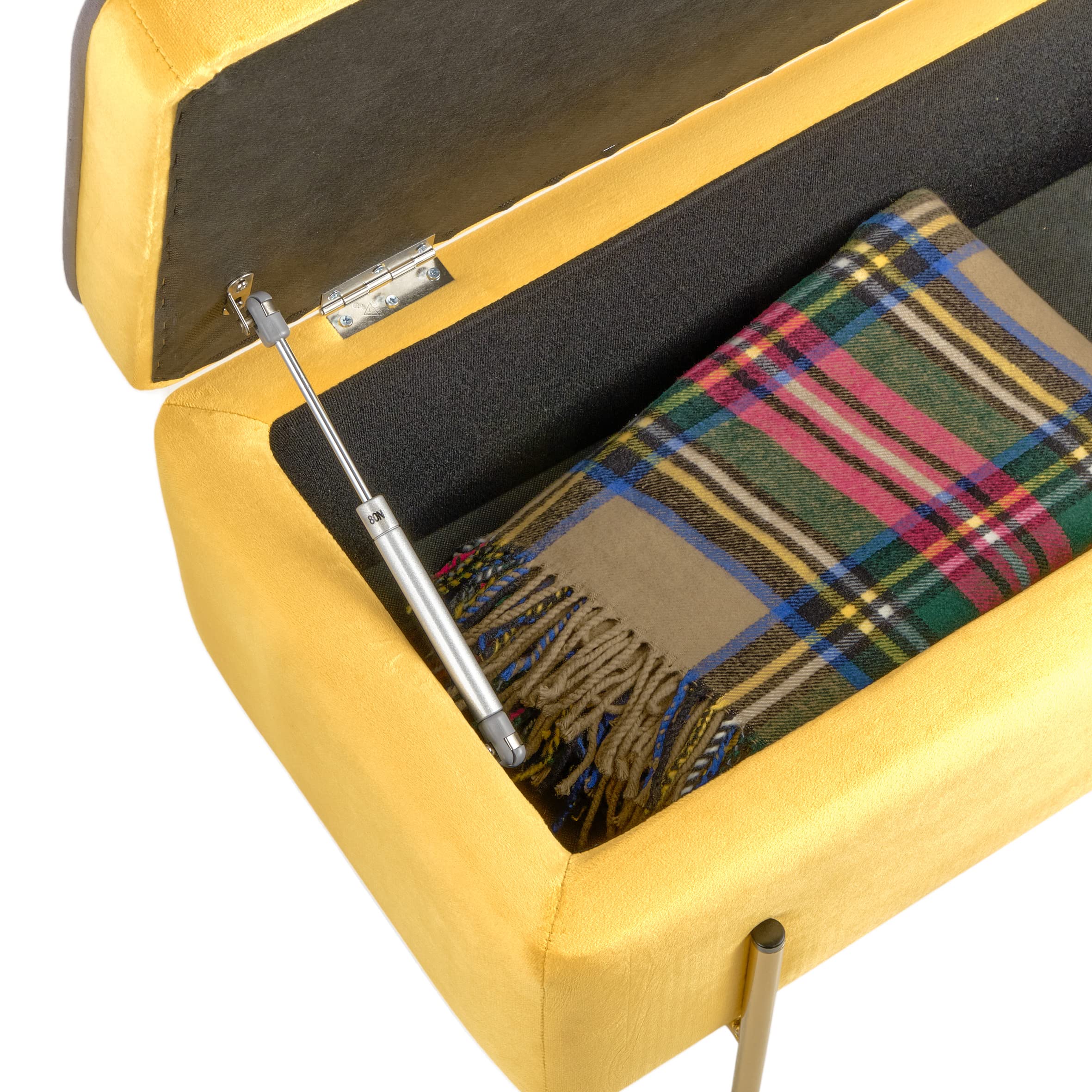 baroni-home-pouf-banc-coffre-velours-jaune-80x40x40-cm image 3
