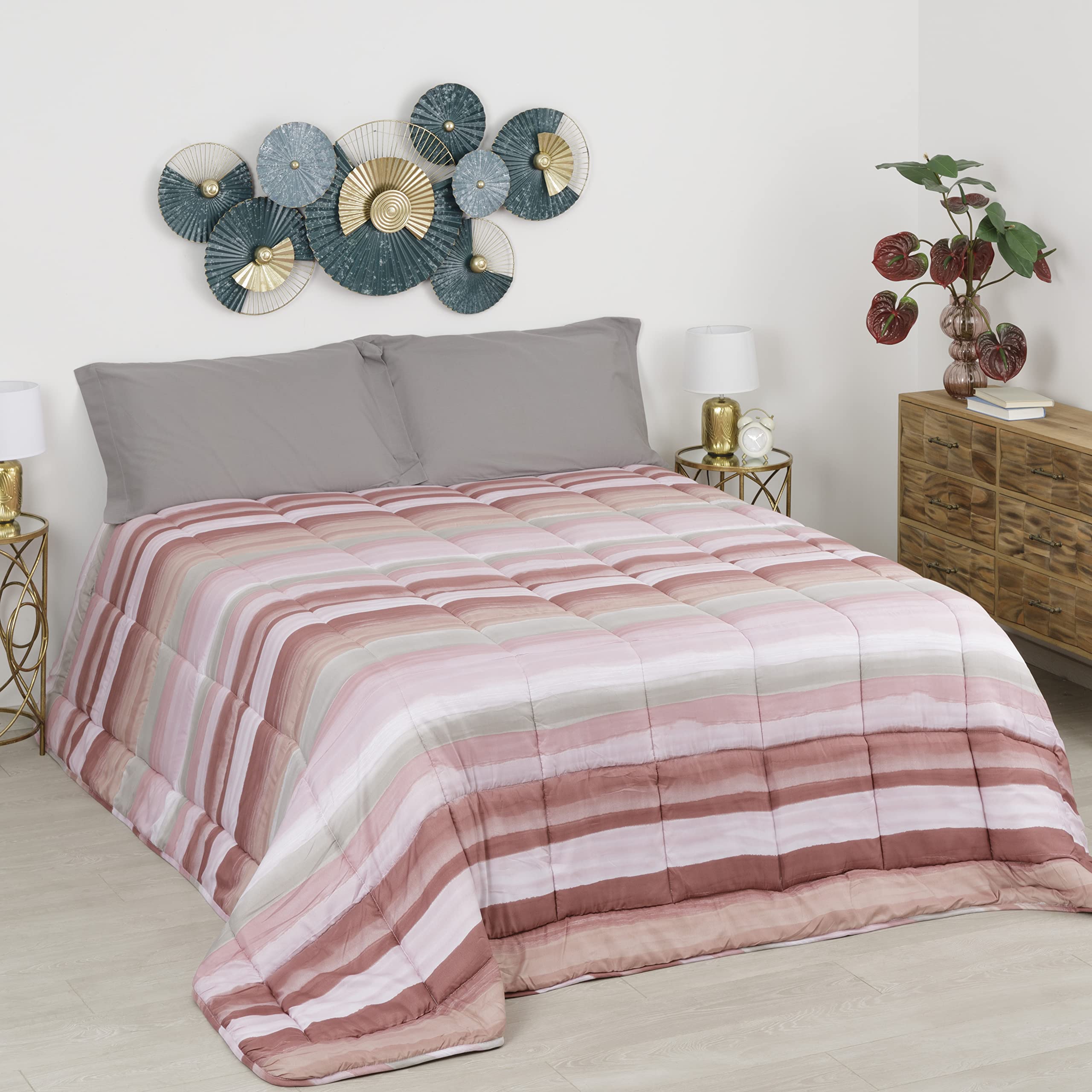 baroni-home-tessile-casa-couette-hiver-260x260-pied-de-poule-rose image 8