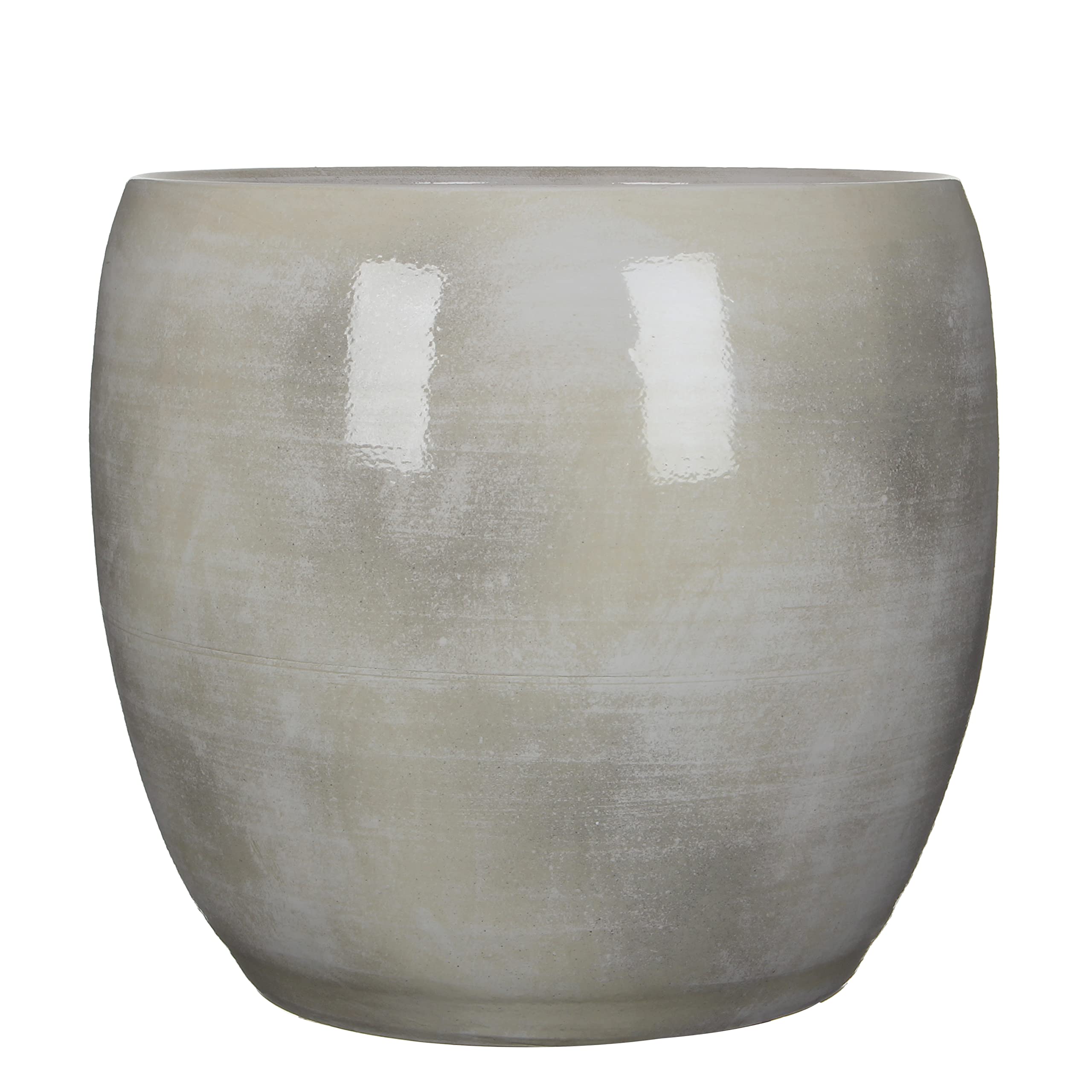 mica-decorations-lester-pot-fleurs-terre-cuite-gris-clair-h35-cm image 1