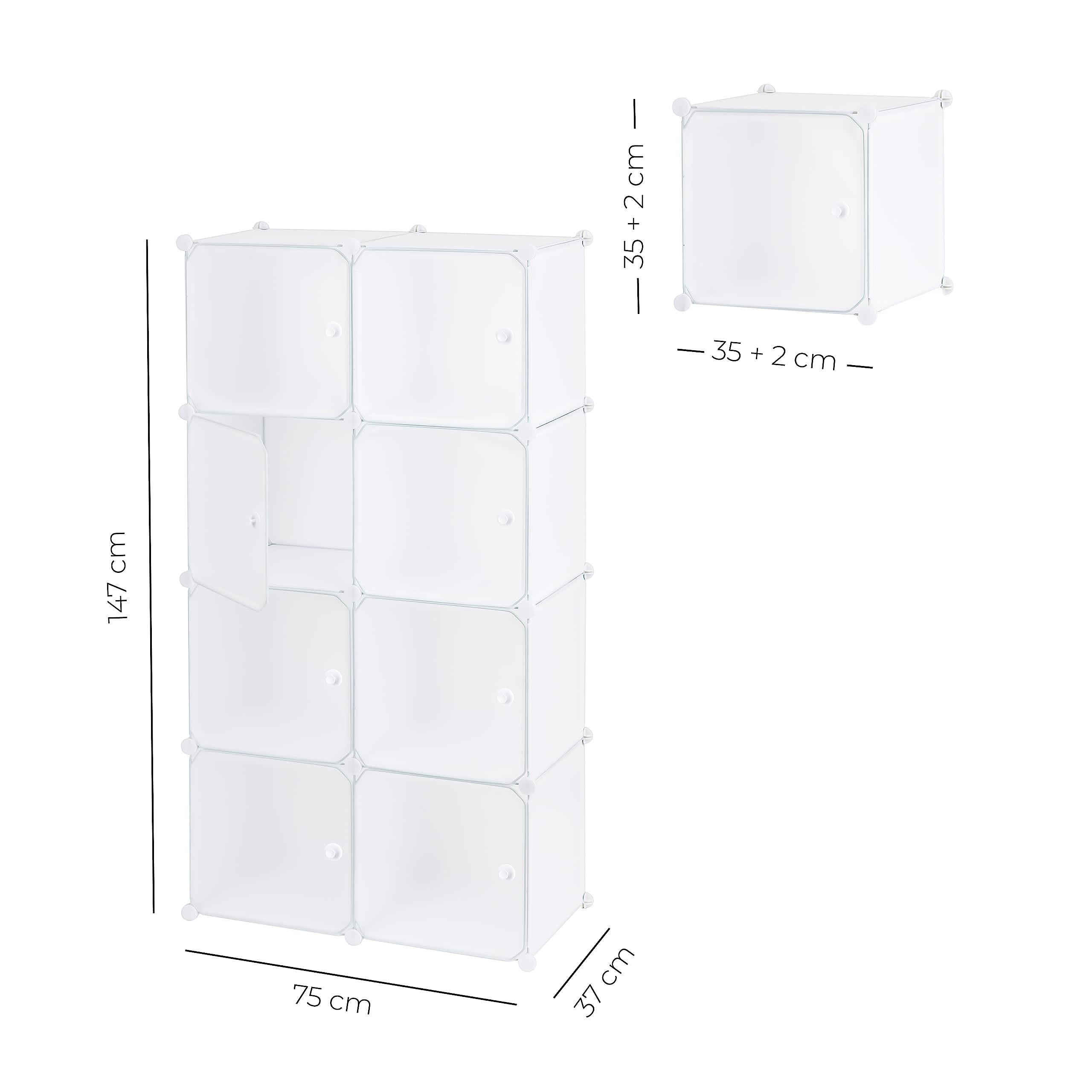 baroni-home-organizzazione-meuble-cubes-blanc-8-cases-75x37x147-cm image 6