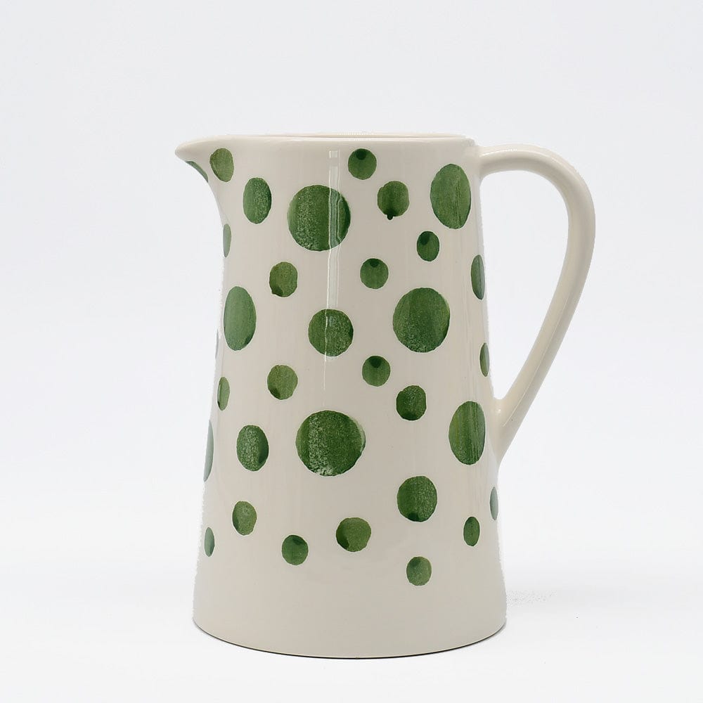 luisa-paix-o-carafe-pois-verte-c-ramique-18-cm image 1