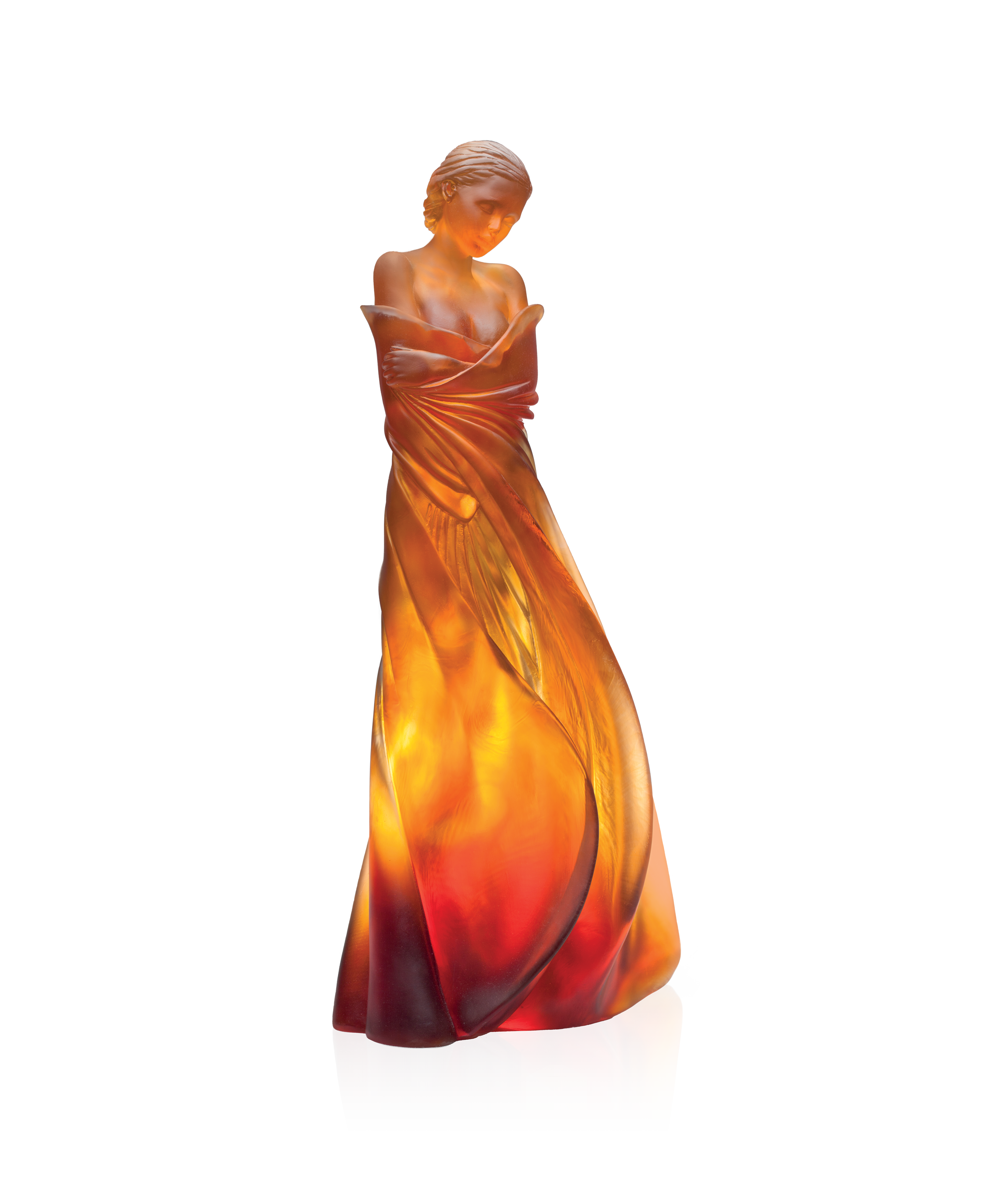 daum-art-cristal-l-hiver-en-soi-ambre-sculpture-125-ex image 1