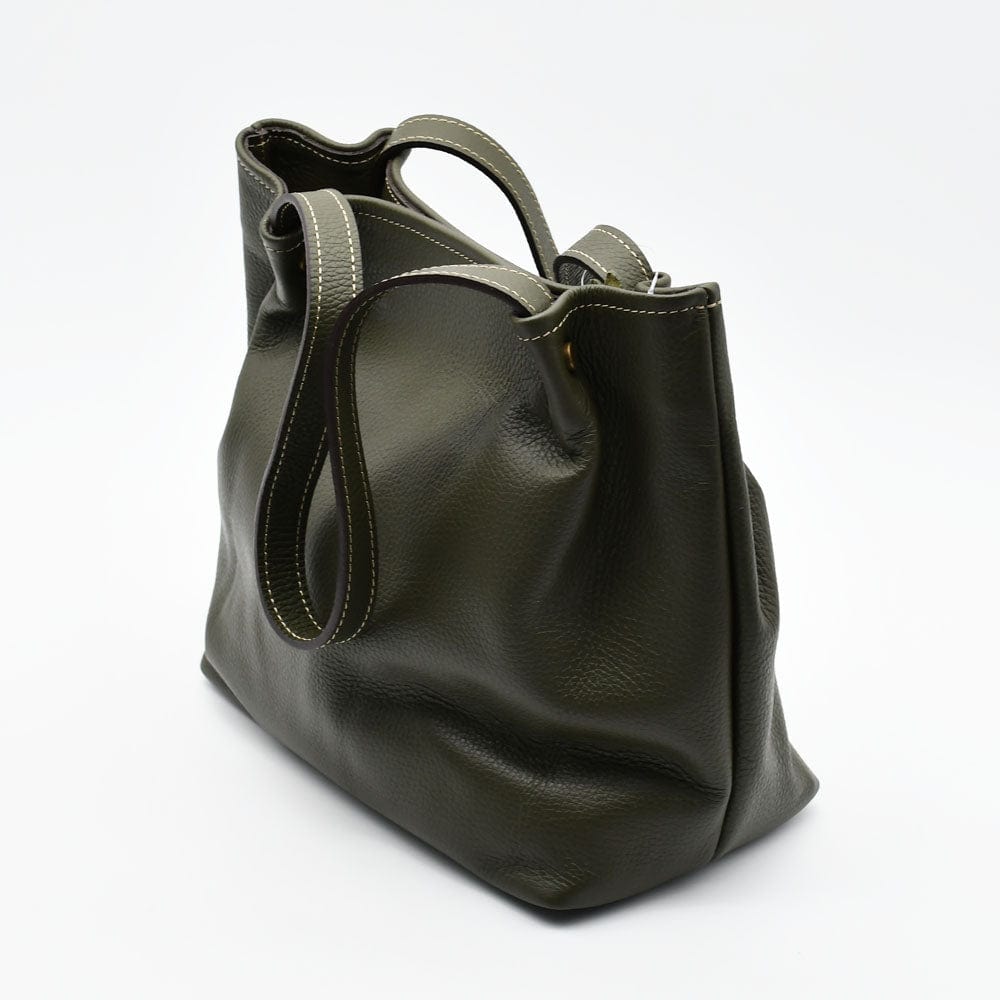 luisa-paix-o-accessoires-sac-main-cuir-vert-olive-doubl-coton image 2