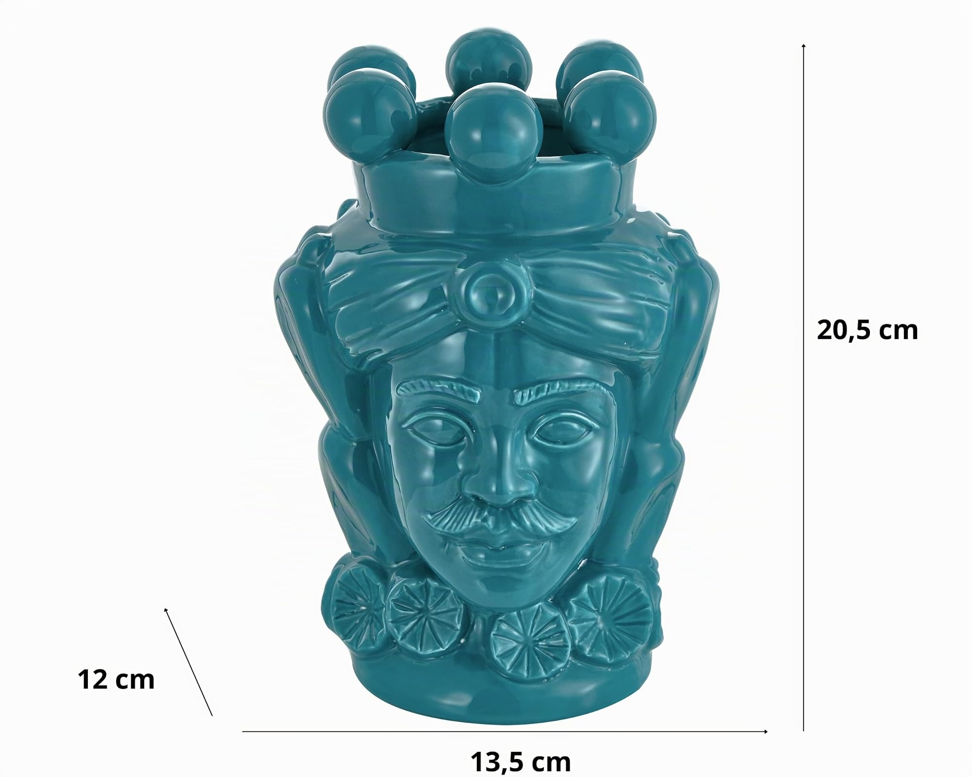 baroni-home-t-te-de-moro-vase-reine-turquoise-20-5-cm image 2