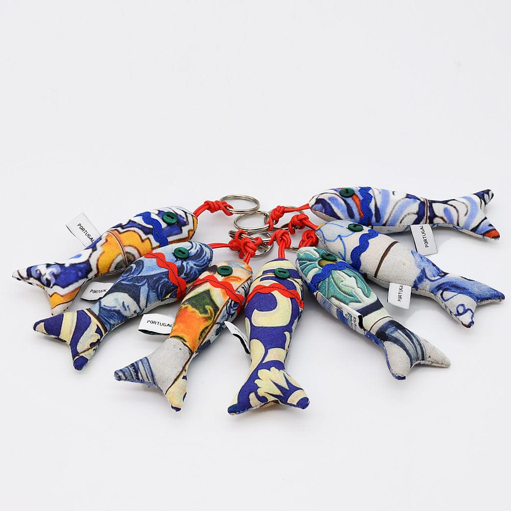 luisa-paix-o-sardine-porte-cl-s-tissu-azulejos-bleu-12cm image 6