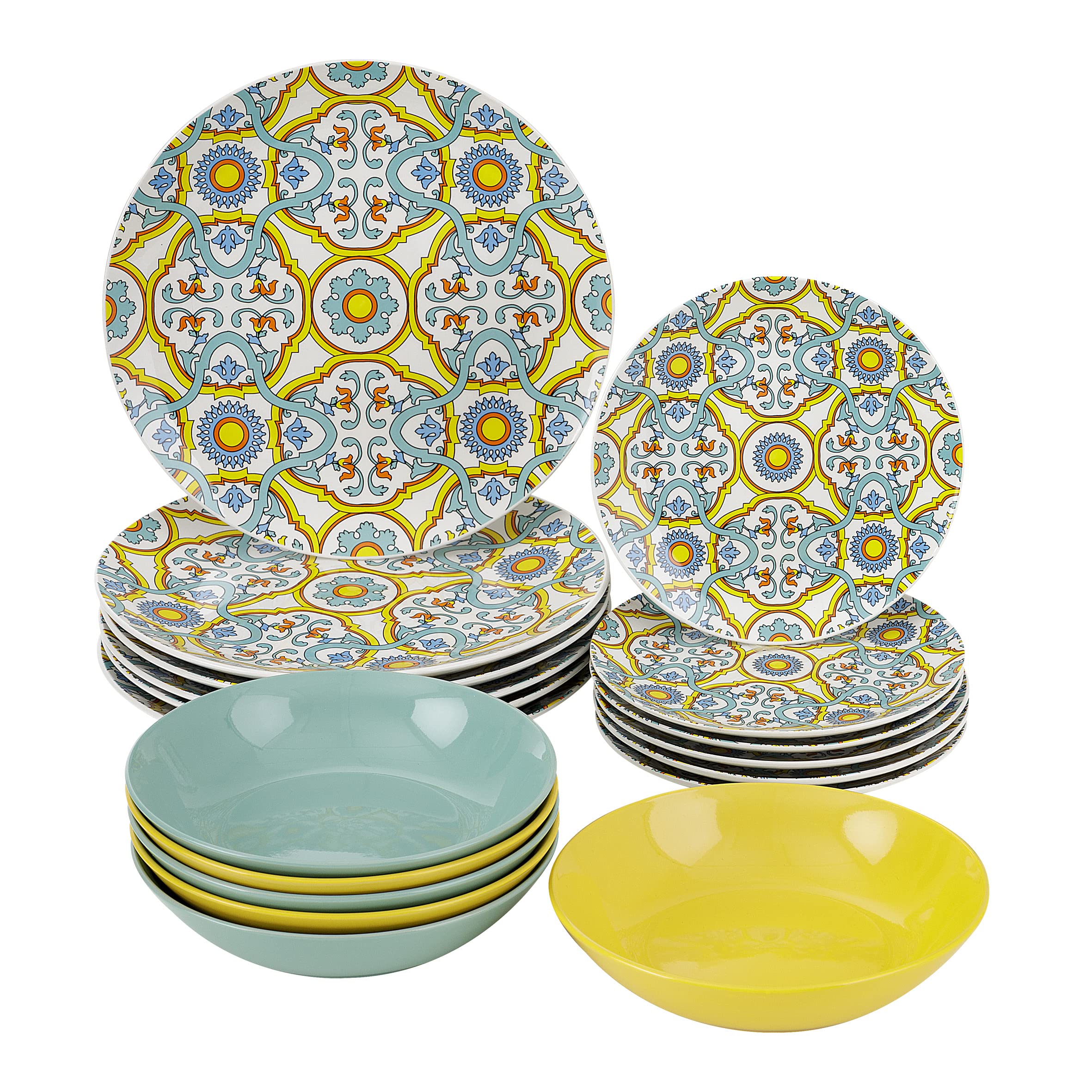 baroni-home-cucina-service-18-assiettes-porcelaine-montgolfi-res-6-pers image 8