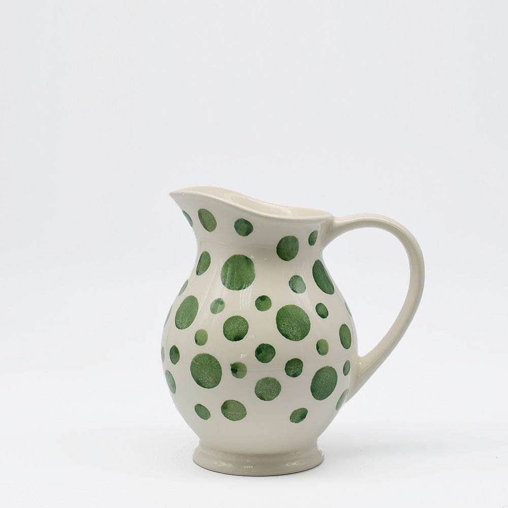 luisa-paix-o-vaisselle-portugaise-pichet-pois-c-ramique-vert-18cm image 1