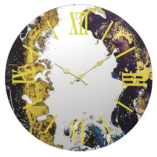 baroni-home-orologi-horloge-murale-43-cm-marbre-miroir-silencieuse image 5