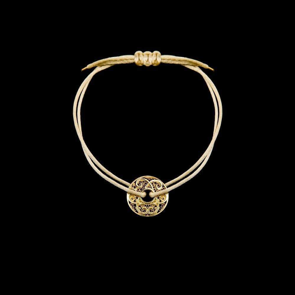 luisa-paix-o-infinito-bracelet-argent-dor-cordon-noir image 3