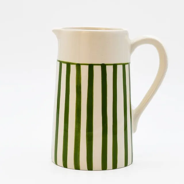 luisa-paix-o-costa-nova-mar-carafe-c-ramique-verte-1l-ray-e image 1
