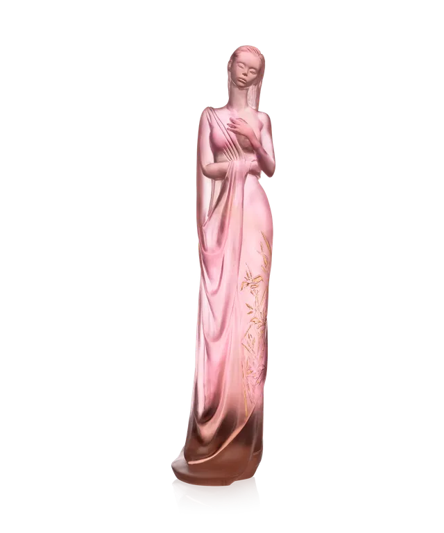 daum-lys-d-eau-sculpture-rose-or-50-ex-deville image 1