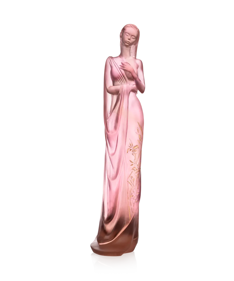 daum-lys-d-eau-sculpture-rose-or-50-ex-deville image 1