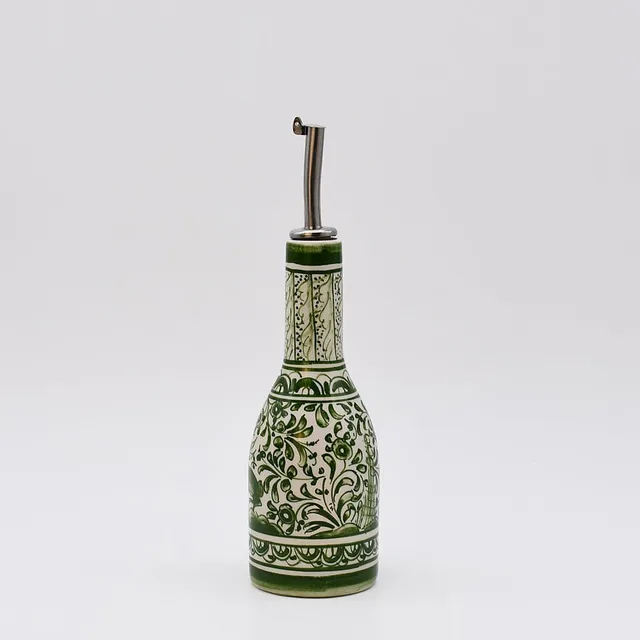 luisa-paix-o-vaisselle-portugaise-carafe-huile-verte-17cm image 1