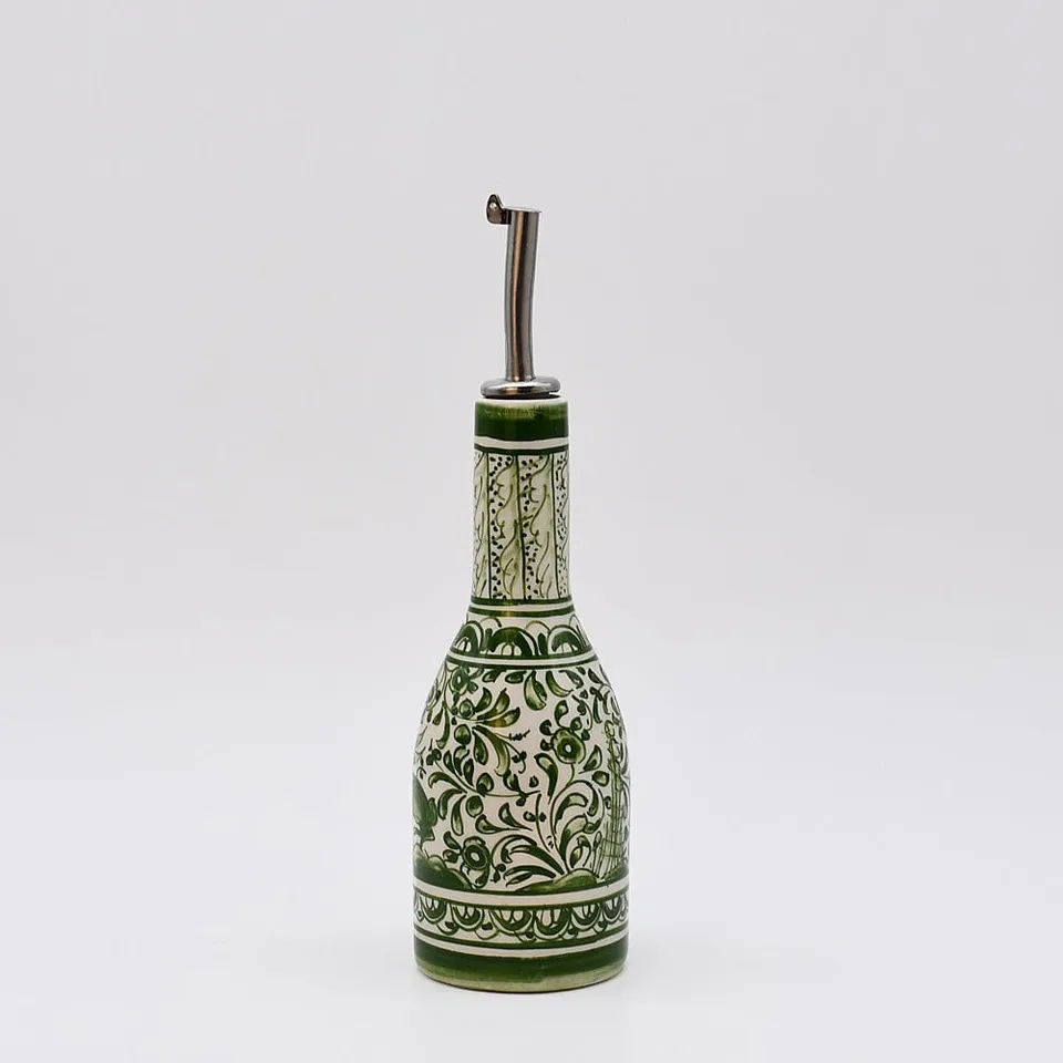 luisa-paix-o-vaisselle-portugaise-carafe-huile-verte-17cm image 1
