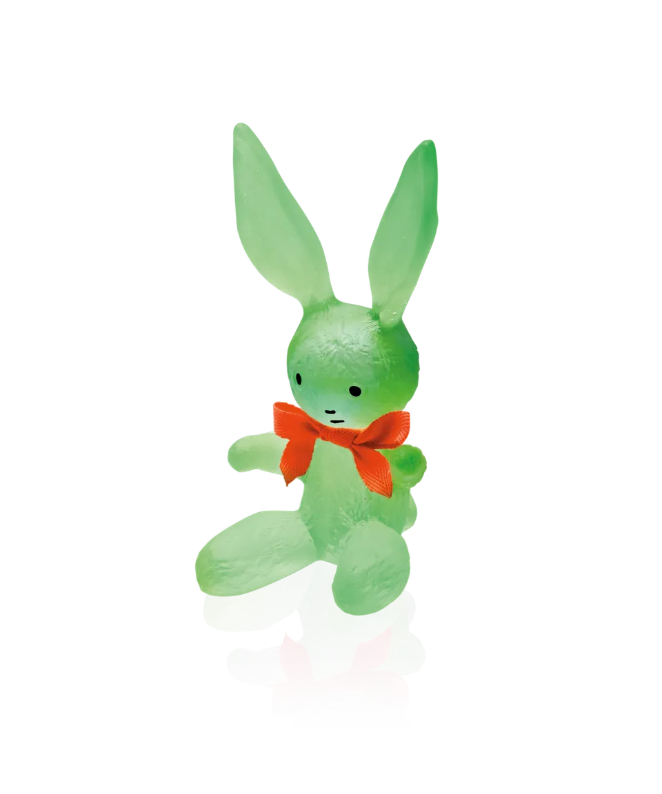 daum-art-cristal-pinpin-vert-serge-mansau-sculpture image 1