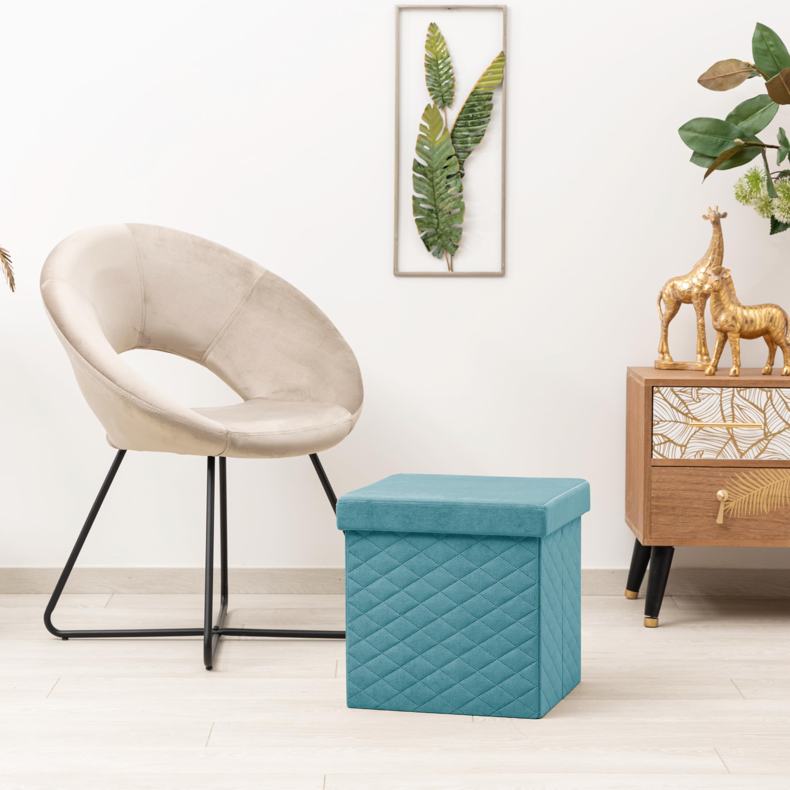baroni-home-pouf-cube-velours-bleu-p-trole-35x35cm-rangement image 6